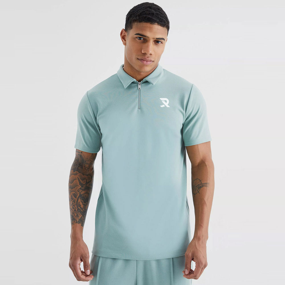 Slim 1/4 Zip Short Sleeve Polo