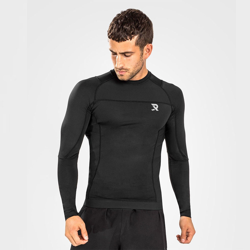 Long Sleeves Rash Guard Black