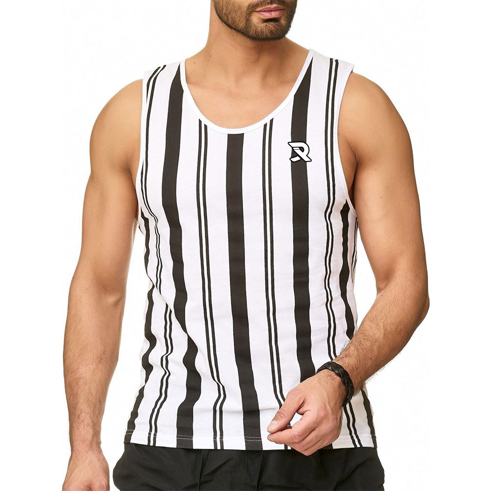 Red Bridge Mens Tank Top T-Shirt VeRTI-cal Stripes Summer Vibes