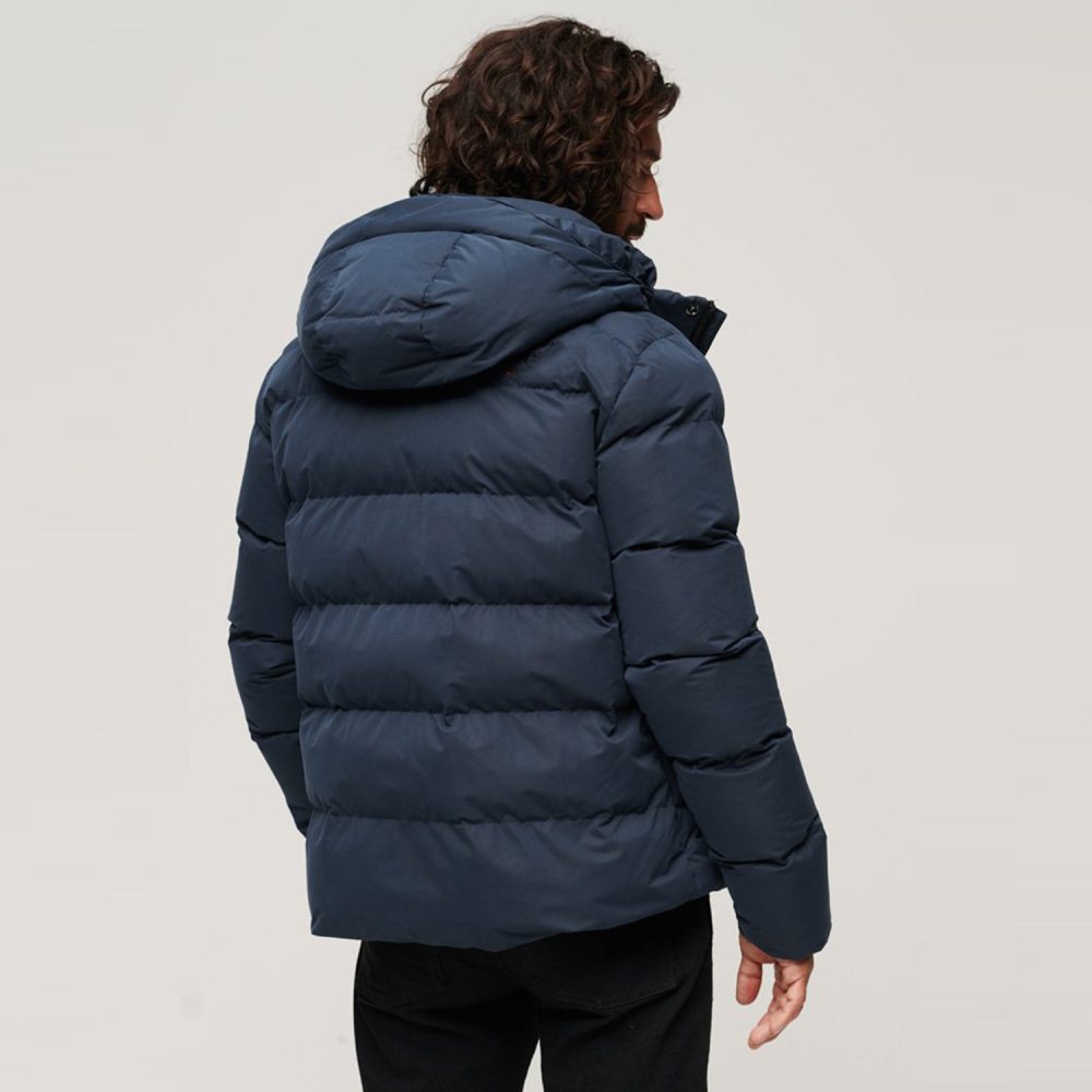 Hooded Microfibre Sports Puffer Jacket - Image 2